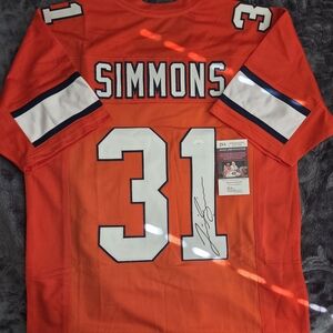 Orange Football Jersey with Autograph